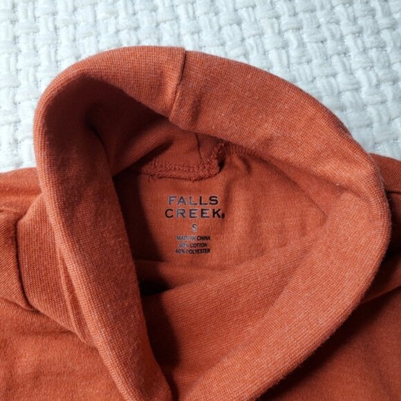 Falls Creek Burnt Orange Turtleneck Long Sleeve Shirt SMALL - Picture 3 of 3
